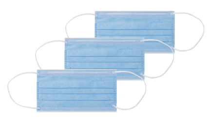 Cubrebocas Protection 4 Sensitive en color celeste