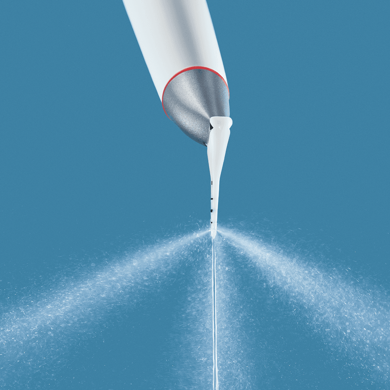 Contenido del kit Mango PERIOFLOW con nueva tobera