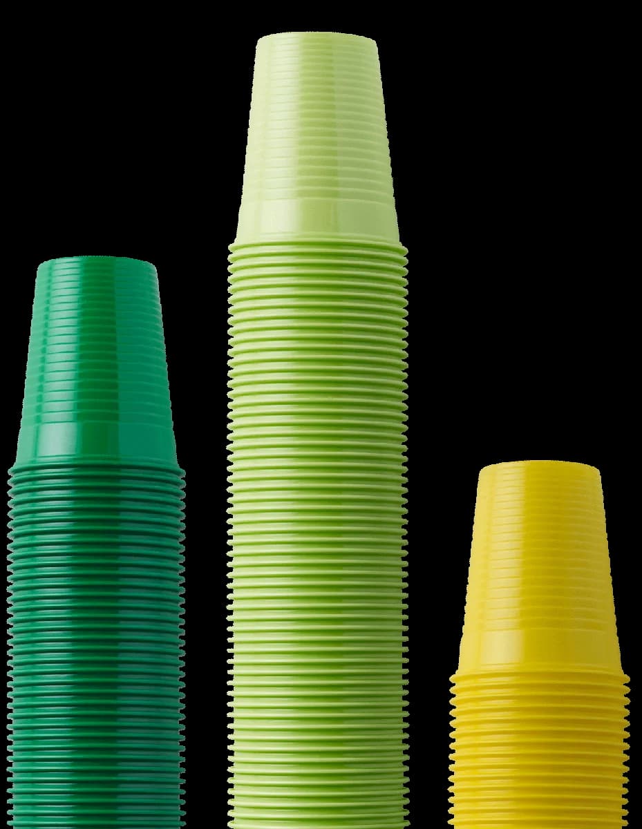 Vasos de plástico lisos